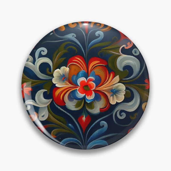 Item preview, Norwegian Rosemaling-Oil On Canvas #26 designed and sold by Gypsykiss.