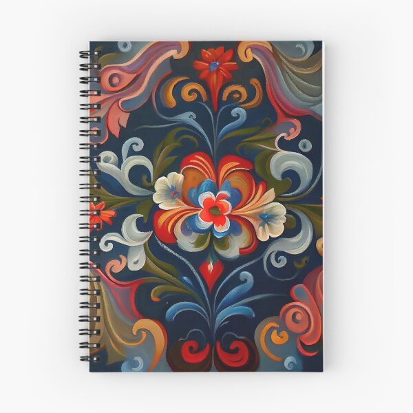 Item preview, Norwegian Rosemaling-Oil On Canvas #26 designed and sold by Gypsykiss.