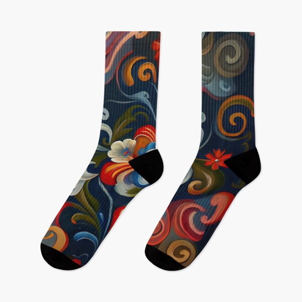 Item preview, Norwegian Rosemaling-Oil On Canvas #26 designed and sold by Gypsykiss.