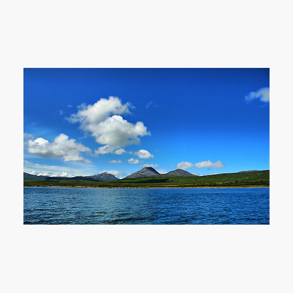 Item preview, Lowlandman's bay, Jura, looking west to the Paps designed and sold by Alisdair Gurney.