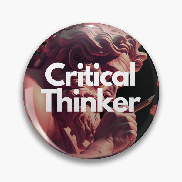 Item preview, Critical Thinker White on Black entrepreneur somber, classic, maroon colors, Haussmann Paris designed and sold by EmprendeHoy.