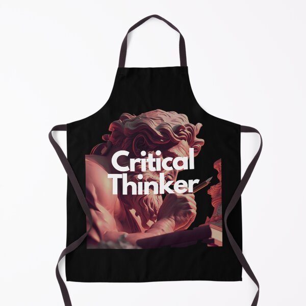 Item preview, Critical Thinker White on Black entrepreneur somber, classic, maroon colors, Haussmann Paris designed and sold by EmprendeHoy.