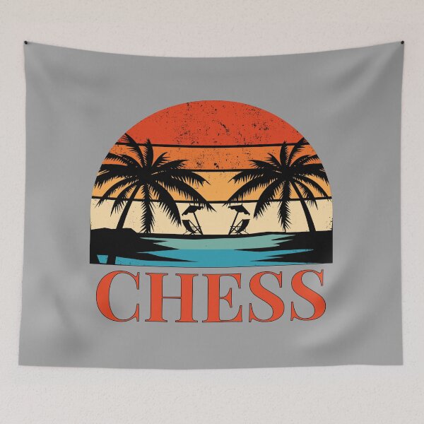 Item preview, Chess Retro Sunset - Board Game Checkmate Beach designed and sold by Digitalme Designs.