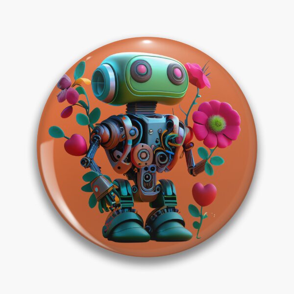 Item preview, Floral Robot designed and sold by DigitalArtcapes.