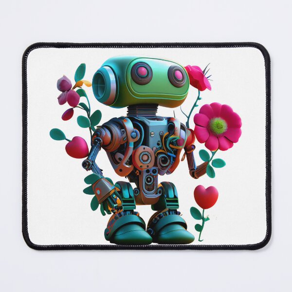 Item preview, Floral Robot designed and sold by DigitalArtcapes.