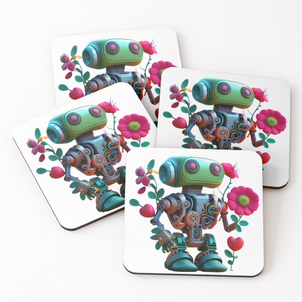 Item preview, Floral Robot designed and sold by DigitalArtcapes.
