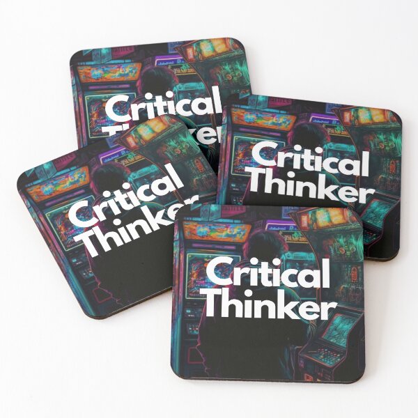 Item preview, Critical Thinker White on Black entrepreneur intricate, Arcade, oil painting, Analog photography designed and sold by EmprendeHoy.