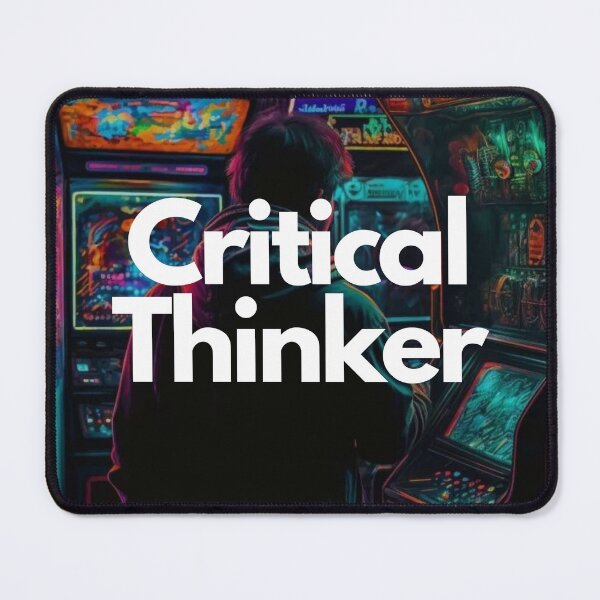 Item preview, Critical Thinker White on Black entrepreneur intricate, Arcade, oil painting, Analog photography designed and sold by EmprendeHoy.