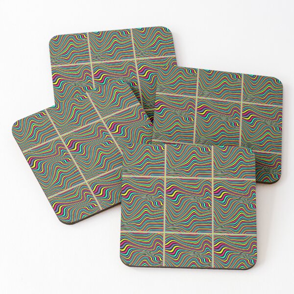 Item preview, OPTICAL  ILLUSION : Colorful Psychedelic Abstract Collage Print designed and sold by posterbobs.