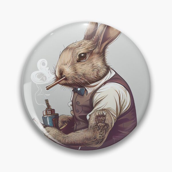 Item preview, Tattooed Rabbit Enjoys a Break designed and sold by TheLazyCryptid.