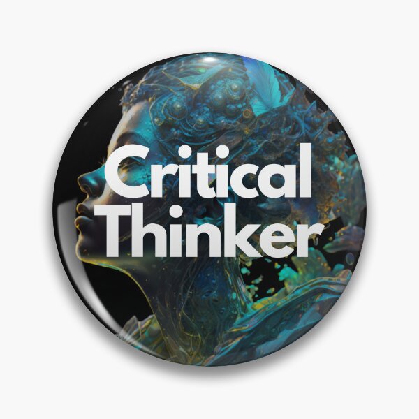 Item preview, Critical Thinker White on Black entrepreneur Ethereal, Androgynous, Gamercore, low angle, 3D rendering designed and sold by EmprendeHoy.