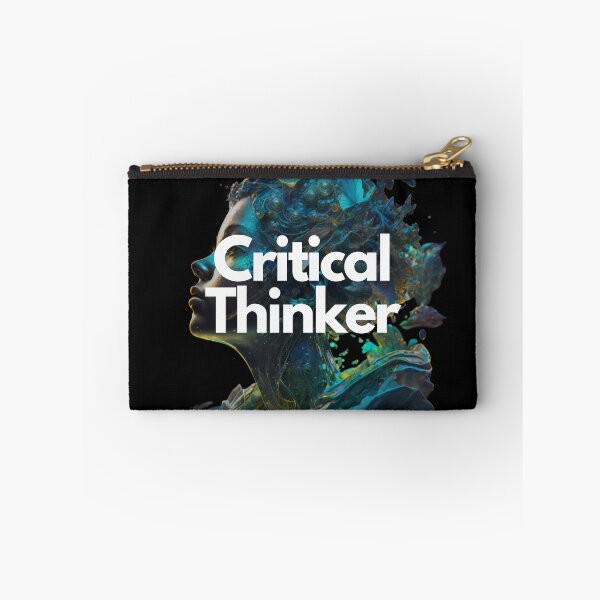Item preview, Critical Thinker White on Black entrepreneur Ethereal, Androgynous, Gamercore, low angle, 3D rendering designed and sold by EmprendeHoy.