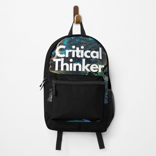 Item preview, Critical Thinker White on Black entrepreneur Ethereal, Androgynous, Gamercore, low angle, 3D rendering designed and sold by EmprendeHoy.