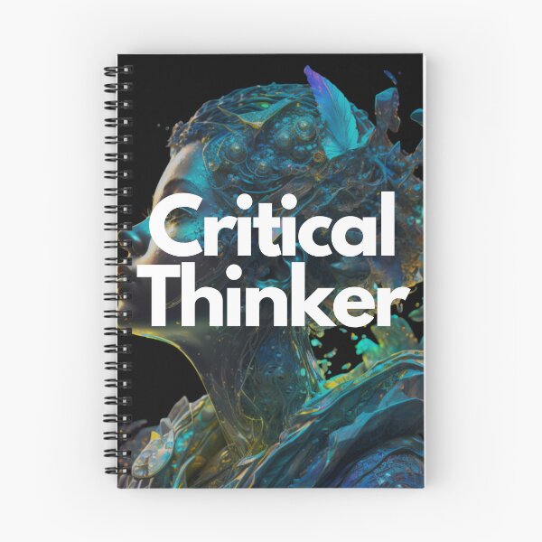 Item preview, Critical Thinker White on Black entrepreneur Ethereal, Androgynous, Gamercore, low angle, 3D rendering designed and sold by EmprendeHoy.