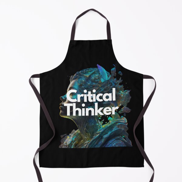 Item preview, Critical Thinker White on Black entrepreneur Ethereal, Androgynous, Gamercore, low angle, 3D rendering designed and sold by EmprendeHoy.