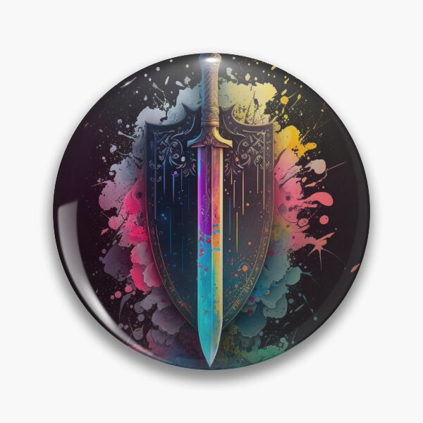Item preview, Neon Sword and Shield designed and sold by Solace Sparkles.