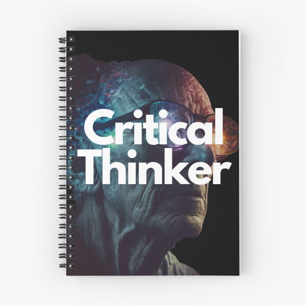 Item preview, Critical Thinker White on Black entrepreneur Alluring, Dark Fantasy, Flexography, GoPro view designed and sold by EmprendeHoy.
