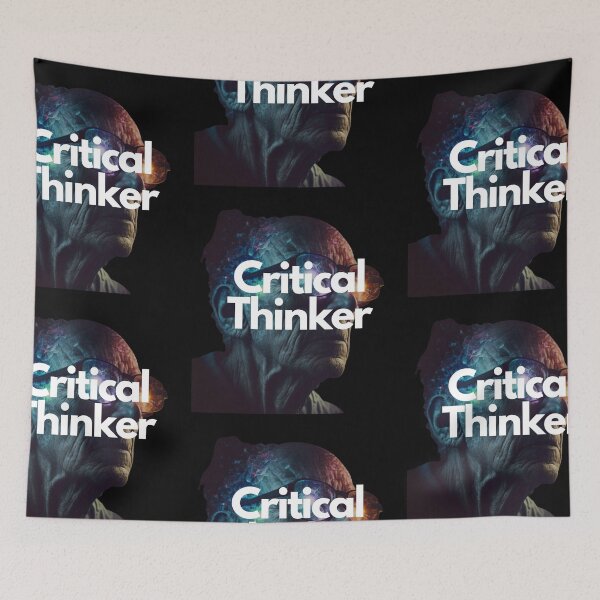 Item preview, Critical Thinker White on Black entrepreneur Alluring, Dark Fantasy, Flexography, GoPro view designed and sold by EmprendeHoy.