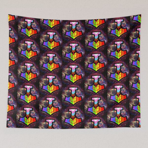 Item preview, Anarchist Progressive Pride Mjolnir designed and sold by Ælfbear Art.