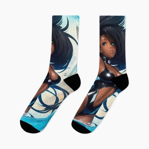 Item preview, Swimming In Your Skin Again | Black Anime Girl designed and sold by blackanimemecca.