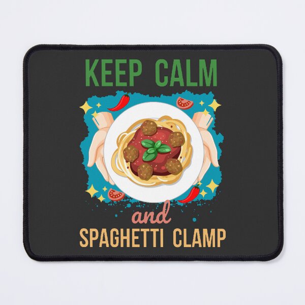 Item preview, Keep calm and spaghetti clamp t-shirt  designed and sold by T-ShirtIn85.