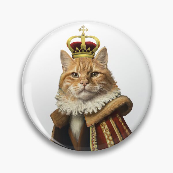 Item preview, Cat Wearing a Medieval Robe and Royal Crown in Renaissance Portrait Digital Art  designed and sold by SourBunnyshop.