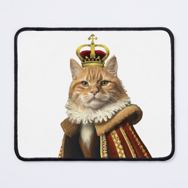Item preview, Cat Wearing a Medieval Robe and Royal Crown in Renaissance Portrait Digital Art  designed and sold by SourBunnyshop.