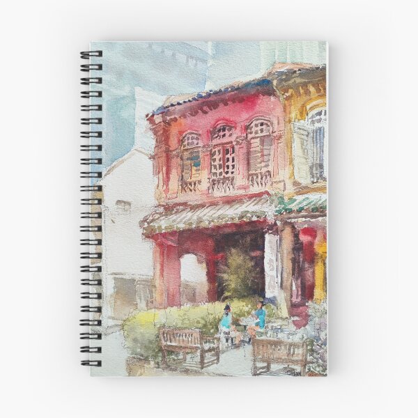 Item preview, Colorful Shophouse cafes, Emerald Hill, Singapore  designed and sold by Almondtree.