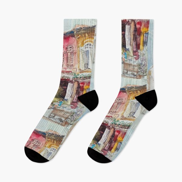 Item preview, Colorful Shophouse cafes, Emerald Hill, Singapore  designed and sold by Almondtree.