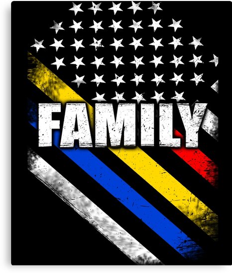 Police Fire Dispatcher Family Flag Canvas Prints By Bluelinegear   Mp,550x550,matte,ffffff,t.3u3 