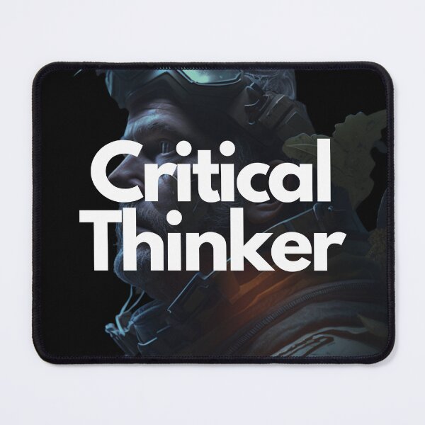 Item preview, Critical Thinker White on Black entrepreneur Mysterious, Dark Nautical, Ghostcore, portrait, Substance 3D designed and sold by EmprendeHoy.
