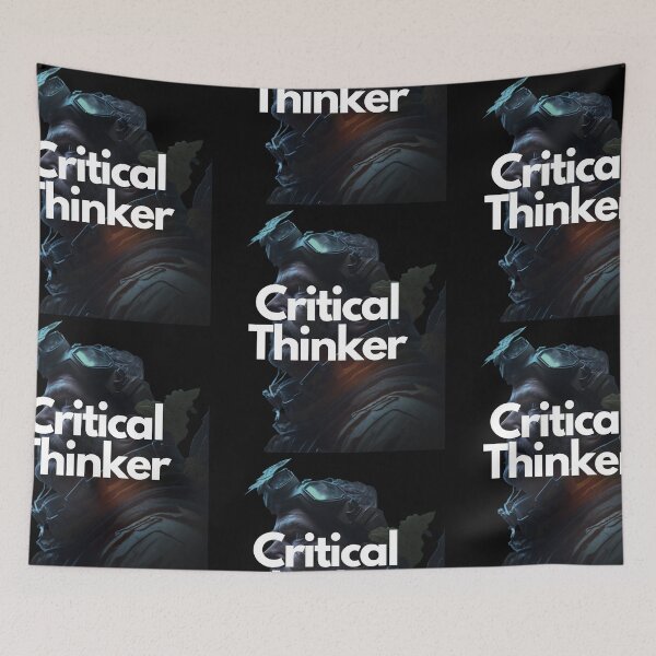 Item preview, Critical Thinker White on Black entrepreneur Mysterious, Dark Nautical, Ghostcore, portrait, Substance 3D designed and sold by EmprendeHoy.
