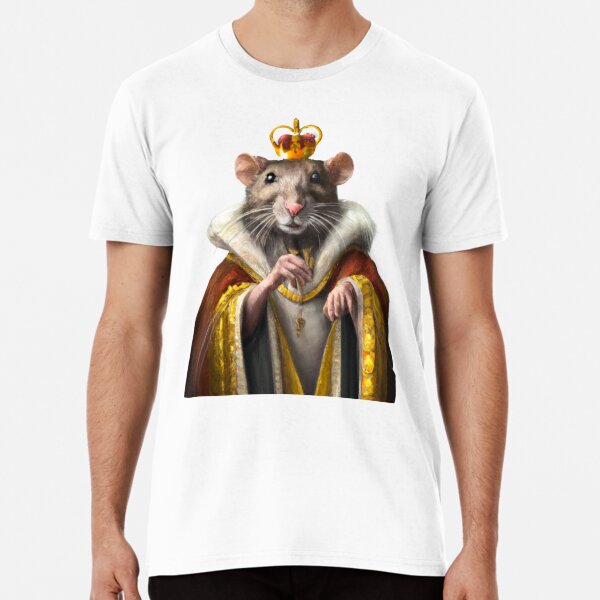 Rat King Wearing a Medieval Robe and Royal Crown in Renaissance Portrait  Digital Art | Sticker