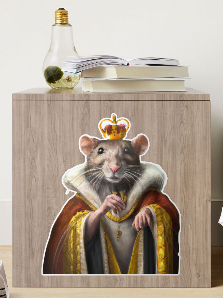 Rat King Wearing a Medieval Robe and Royal Crown in Renaissance Portrait  Digital Art  iPad Case & Skin for Sale by SourBunnyshop