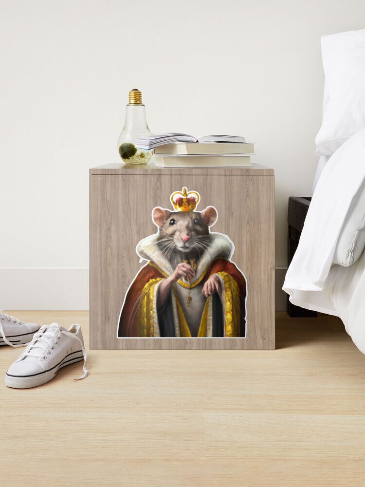 Rat King Wearing a Medieval Robe and Royal Crown in Renaissance Portrait  Digital Art  iPad Case & Skin for Sale by SourBunnyshop