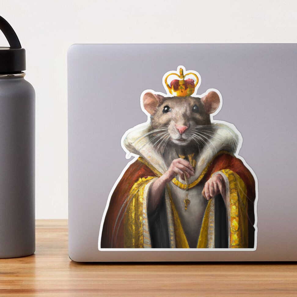 Rat King Wearing a Medieval Robe and Royal Crown in Renaissance Portrait  Digital Art  iPad Case & Skin for Sale by SourBunnyshop