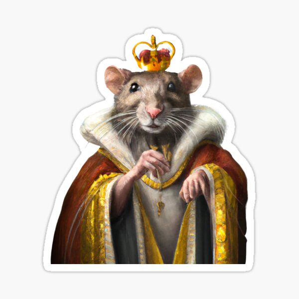 Rat King Wall Art Print // Cute Royal Lord of the Rats & Mice 