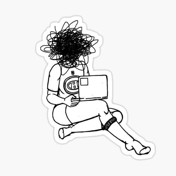 Frusturated Person On Their Laptop Sticker