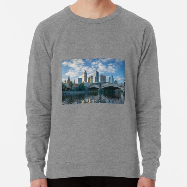 Melbourne CBD, Princes Bridge, Australia Lightweight Sweatshirt