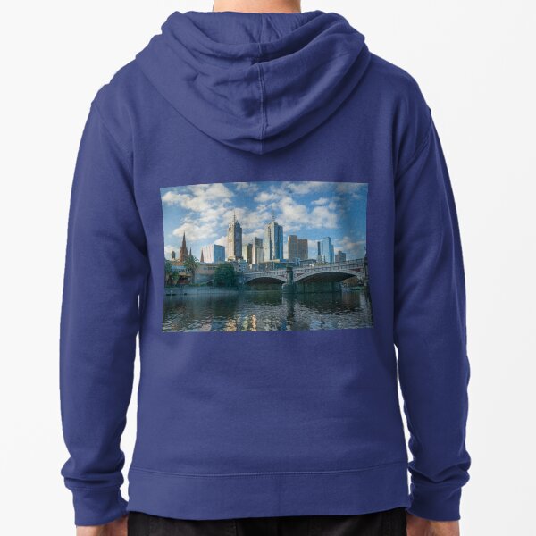 Melbourne CBD, Princes Bridge, Australia Zipped Hoodie