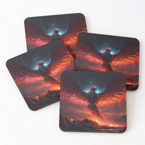 Item preview, Dark Phoenix Flying Over Lava  designed and sold by FantasyFusion.