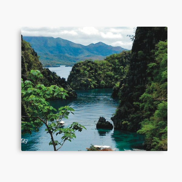 Item preview, Lake and Rock Formations IV (large canvas) designed and sold by Bernsberry Illustrations.