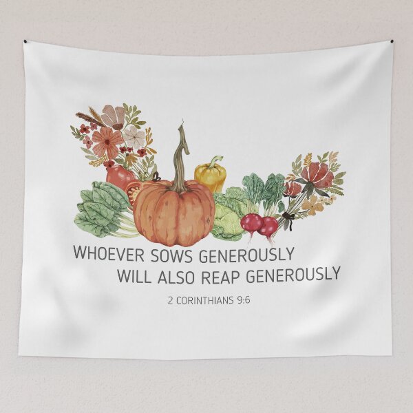 Item preview, Whoever sows generously reaps generously designed and sold by miomercado.