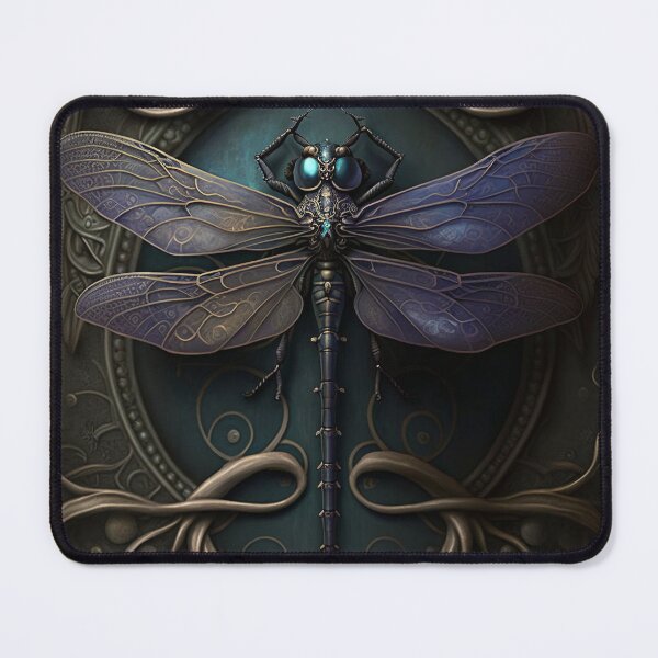 Item preview, Gothic Ornate Dragonfly in Hues of Cobalt Blue & Gold designed and sold by Dragonstrom.