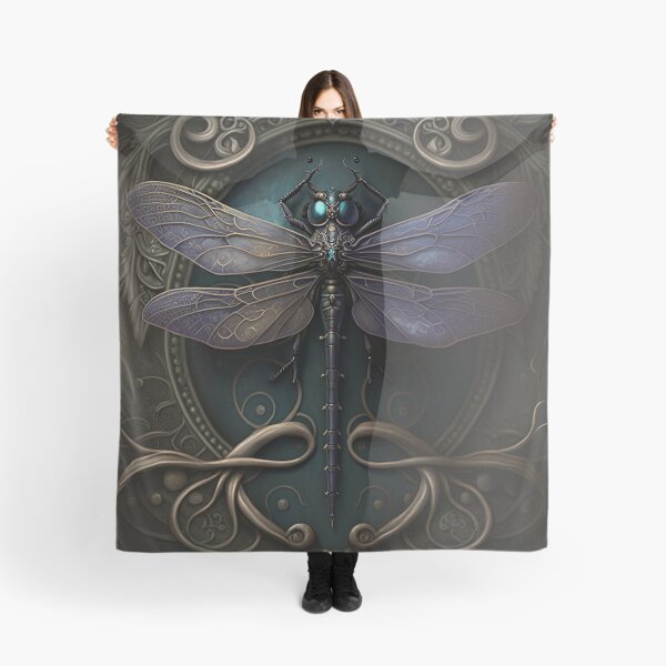 Item preview, Gothic Ornate Dragonfly in Hues of Cobalt Blue & Gold designed and sold by Dragonstrom.