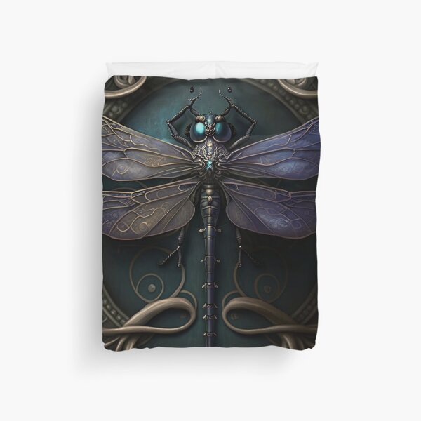 Item preview, Gothic Ornate Dragonfly in Hues of Cobalt Blue & Gold designed and sold by Dragonstrom.