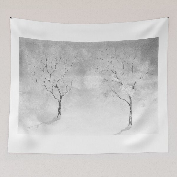Item preview, Black and white Art Nature winter landscape designed and sold by IrinaIkar.