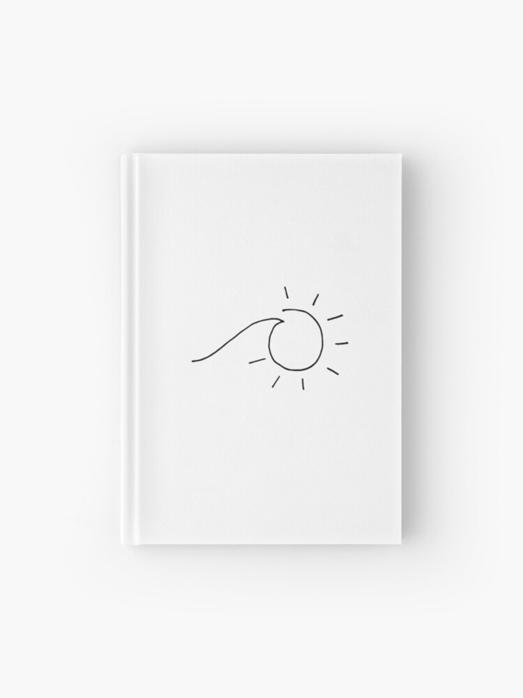 A Little Wave Sun Drawing Hardcover Journal By Jucreative Redbubble
