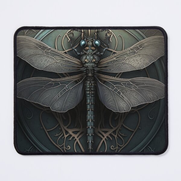 Item preview, Gothic Ornate Dragonfly in Hues of Blue & Gray designed and sold by Dragonstrom.