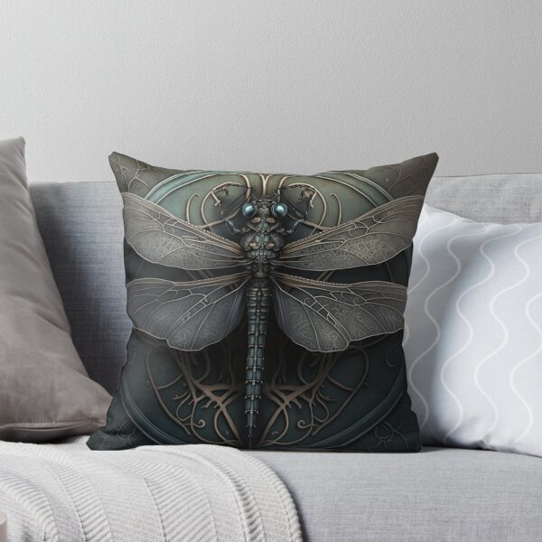 Item preview, Gothic Ornate Dragonfly in Hues of Blue & Gray designed and sold by Dragonstrom.